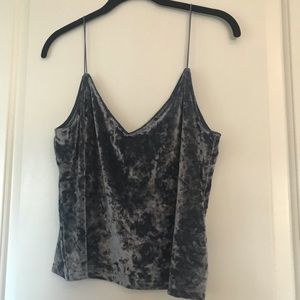 Trade Pending H&M Medium Blue crushed Velvet crop